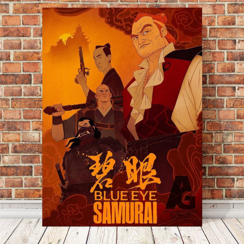 Samurai de Olhos Azuis - Placa Decorativa em MDF 20x29cm | Shopee