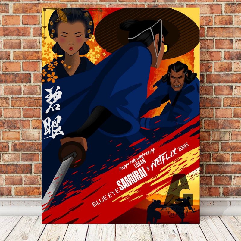 Samurai de Olhos Azuis - Placa Decorativa em MDF 20x29cm | Shopee