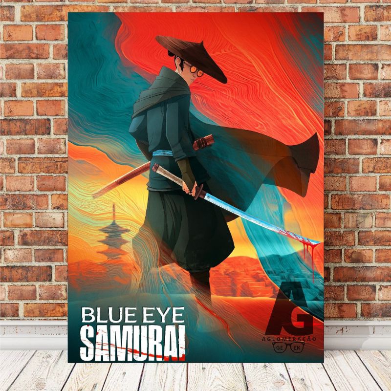 Samurai de Olhos Azuis - Placa Decorativa em MDF 20x29cm | Shopee