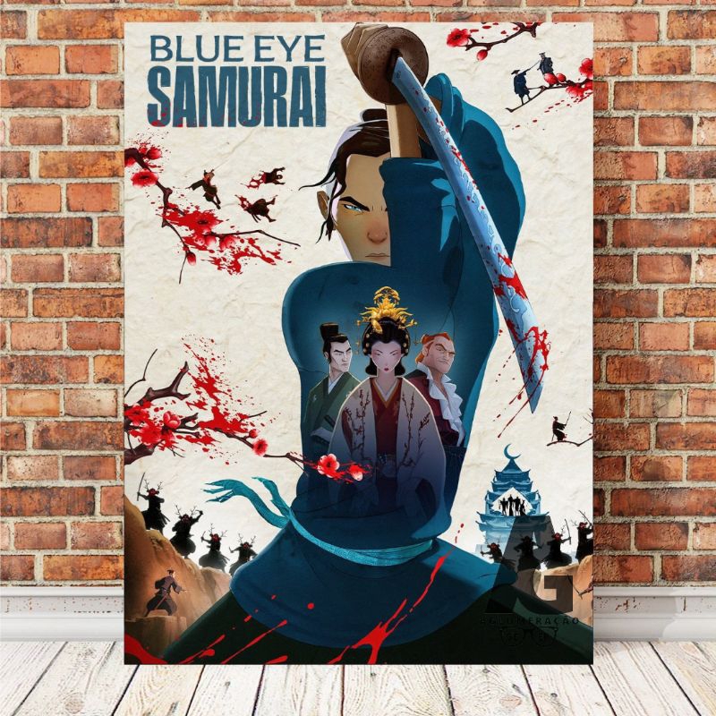 Samurai de Olhos Azuis - Placa Decorativa em MDF 20x29cm | Shopee