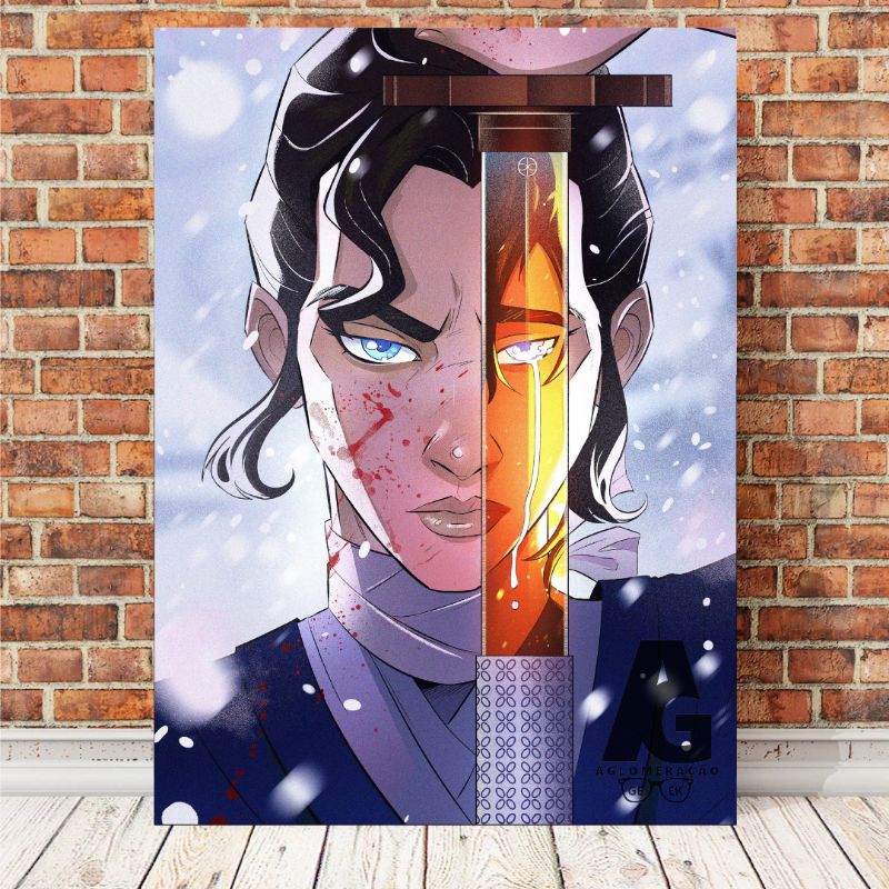 Samurai de Olhos Azuis - Placa Decorativa em MDF 20x29cm | Shopee