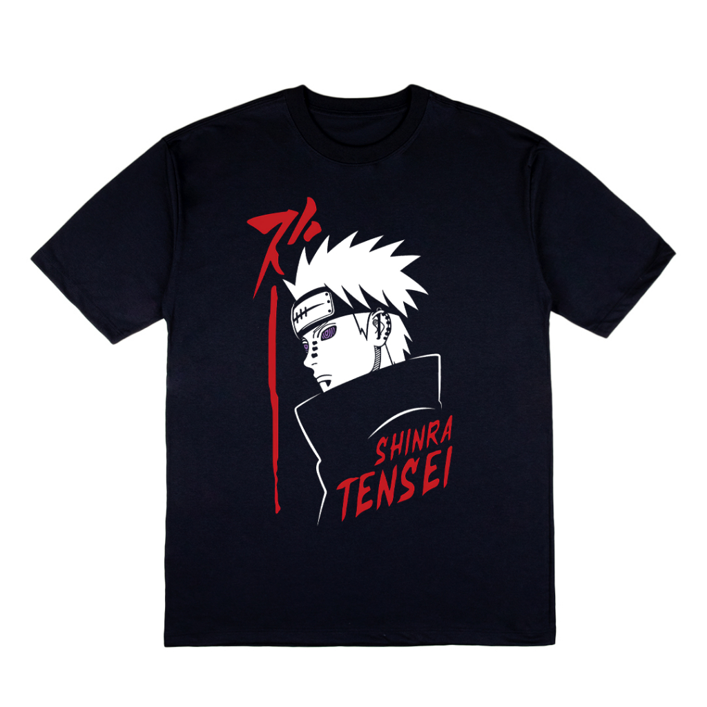 Camiseta Básica Pain anime NARUTO estampa DTF Algodão Fio 30.1 Penteado Zero Encolhimento