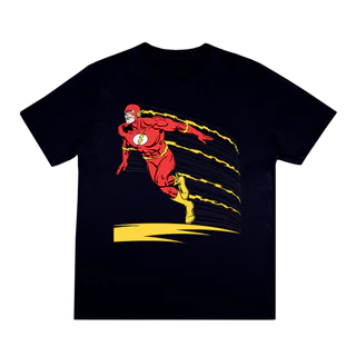 Camiseta Básica The Flash HQ Quadrinhos DTF Algodão Fio 30.1 Penteado Zero Encolhimento