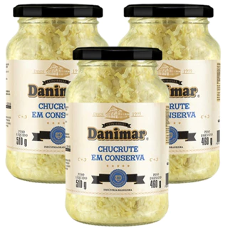 Kit 3 X Chucrute Sauerkraut Fermentado de Repolho Danimar