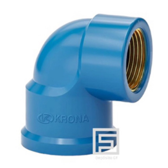 kit joelho cotovelo azul 5 unidades 25mm x 1/2 soldável com bucha latão Krona