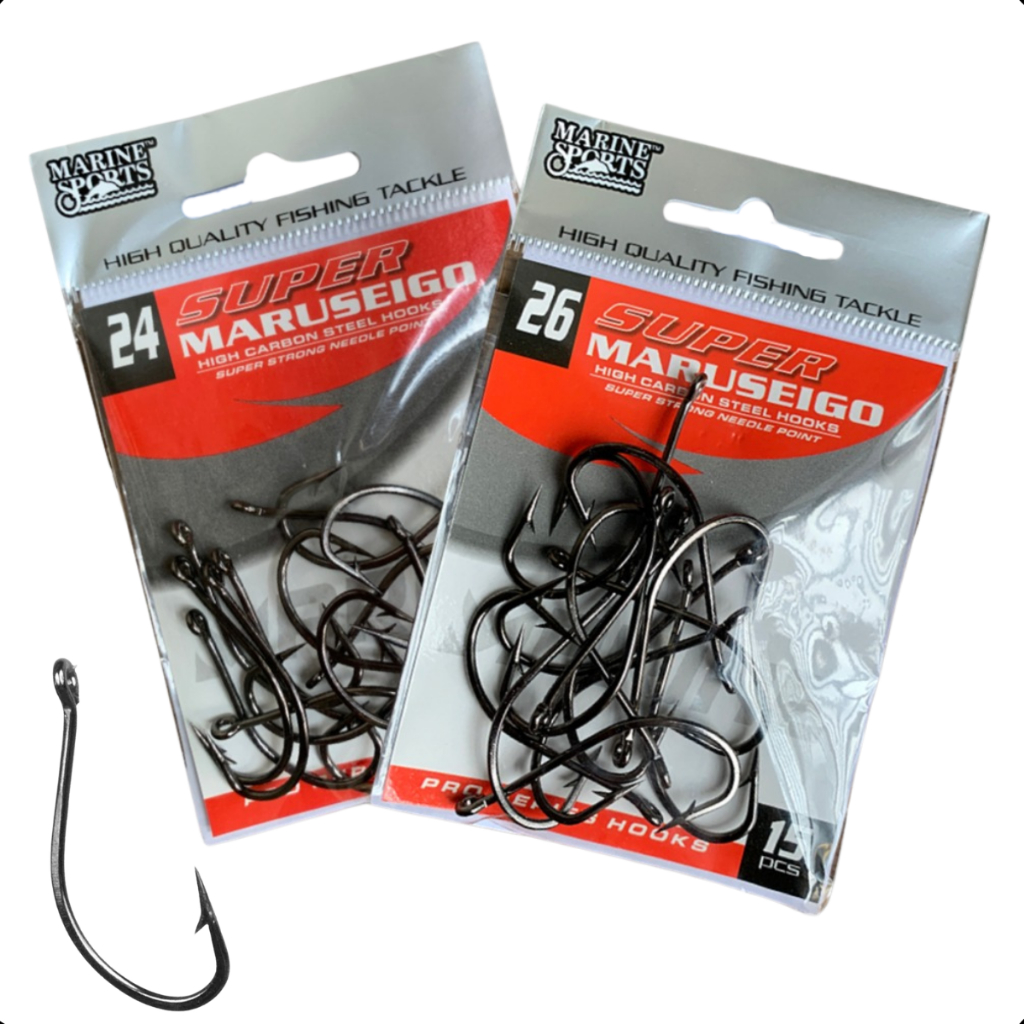 Anzol De Pesca Ms Maruseigo Black N 24/26 1- Cartela De Cada