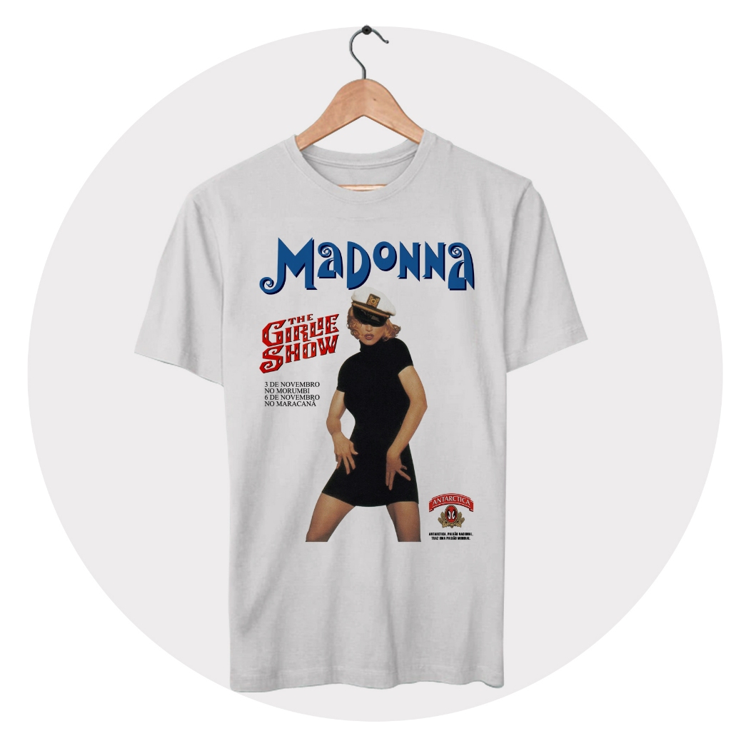 Madonna THE GIRLIE SHOW Tシャツ Camiseta Madonna The Girlie Show Tour Brasil | Shopee Brasil