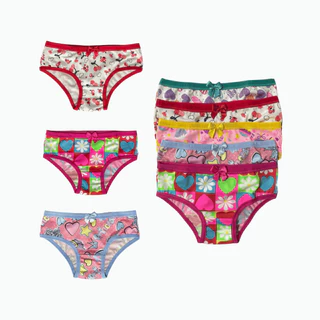 Kit 10 Calcinha Infantil Menina Forro 100% Algodão Estampas Fofas