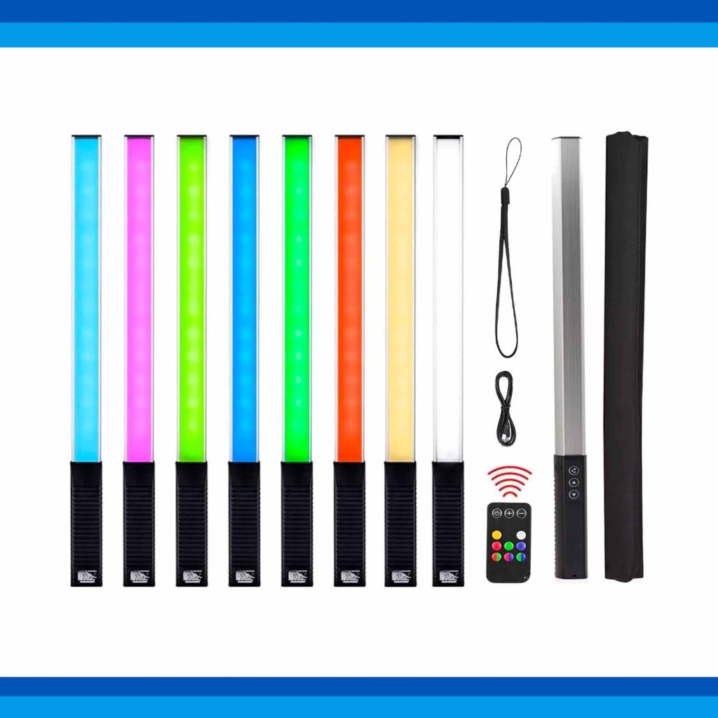 Bastão De Led Fotografia Colorido Rbg Light Stick Portatil Com Controle