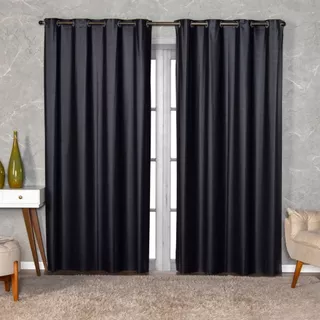 Cortina Blackout PVC 2,80 m x 1,60 m Cor Preto Black