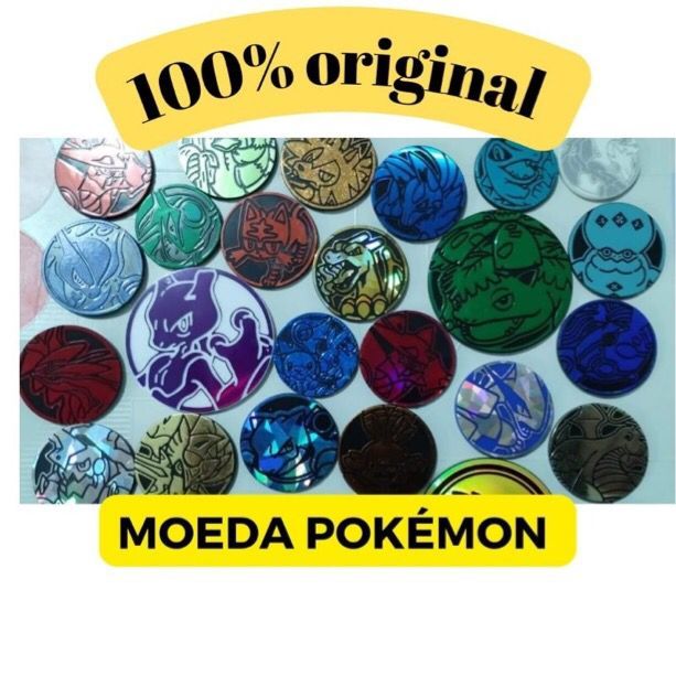 MOEDAS POKÉMON TCG - ORIGINAIS - VÁRIOS MODELOS | Shopee Brasil