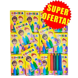 20 Caixinha Giz De Cera Pequeno 5 Cores 5 Cm para Lembracinhas Festa Colorir Pintura Prenda Barato