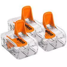Kit 3 Conector Wago Emenda 2 Fios 6mm ou 4mm