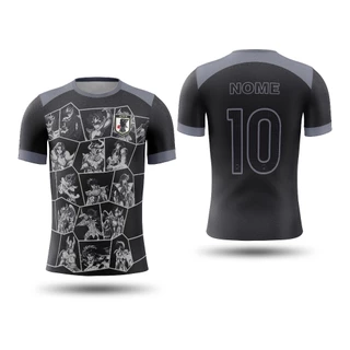 *PERSONALIZE* Camisa Uniforme Japão Edição Especial Cavaleiros do Zodiaco CDZ Anime Uniforme Seleçao Futebol Personalizada