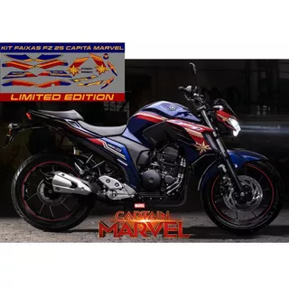 KIT FAIXAS FAZER FZ 25 CAPITÃ MARVEL LIMITED EDITION