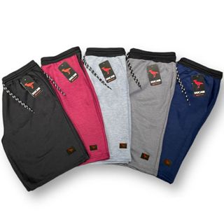 Kit 5 Bermudas Moletom Lisas Academia Treino 100% Confortável 2 Bolsos Algodão
