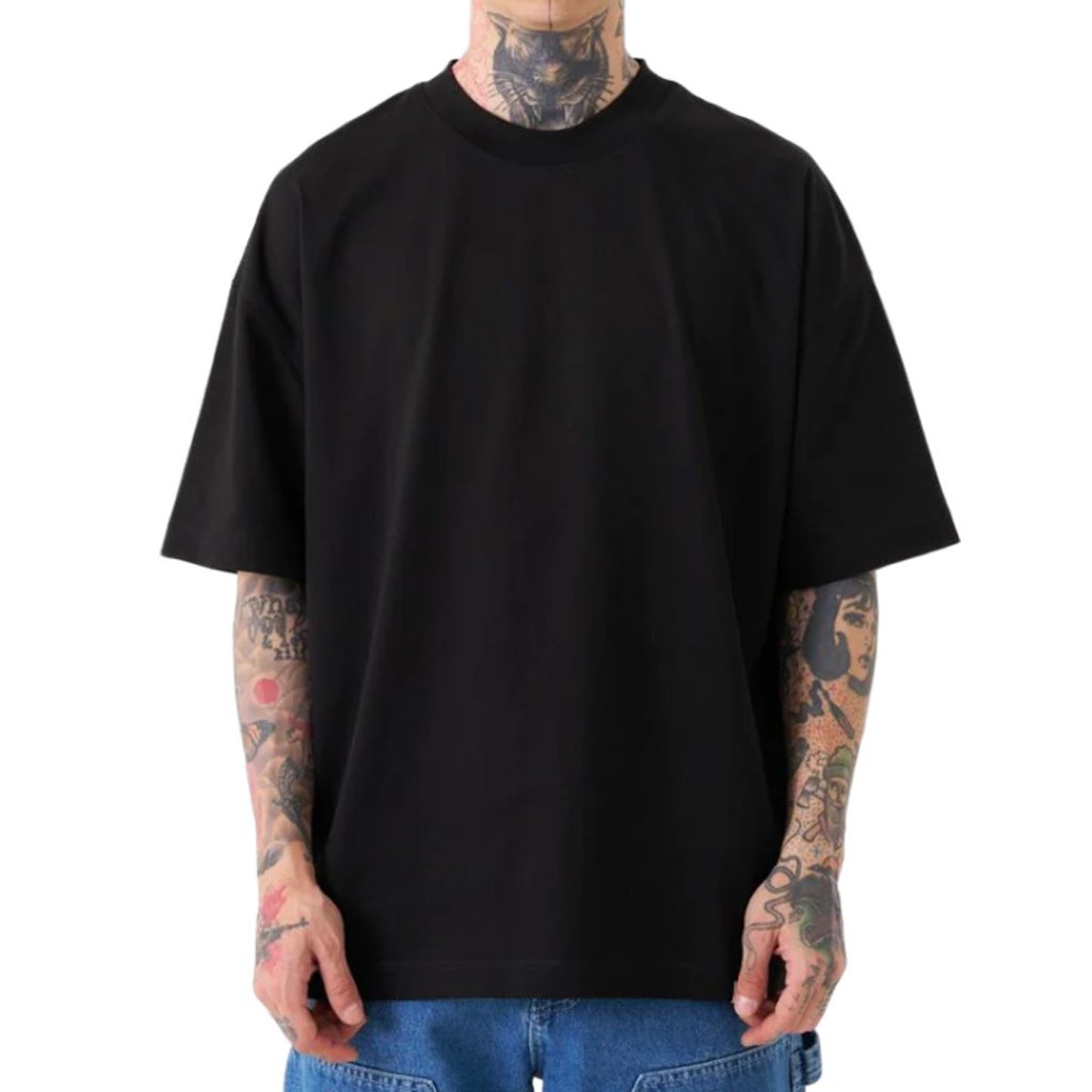 Camiseta Oversized Masculina Premium 100% Algodão Gola Grossa 2x1 Streetwear Lisa Basica Caimento Perfeiro