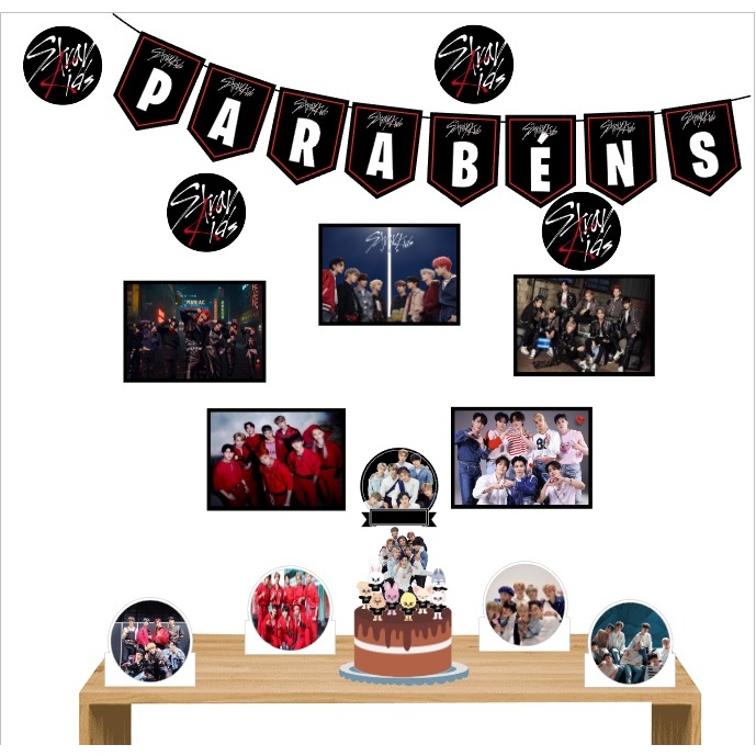 KIT FESTA DECORAÇÃO - STRAY KIDS