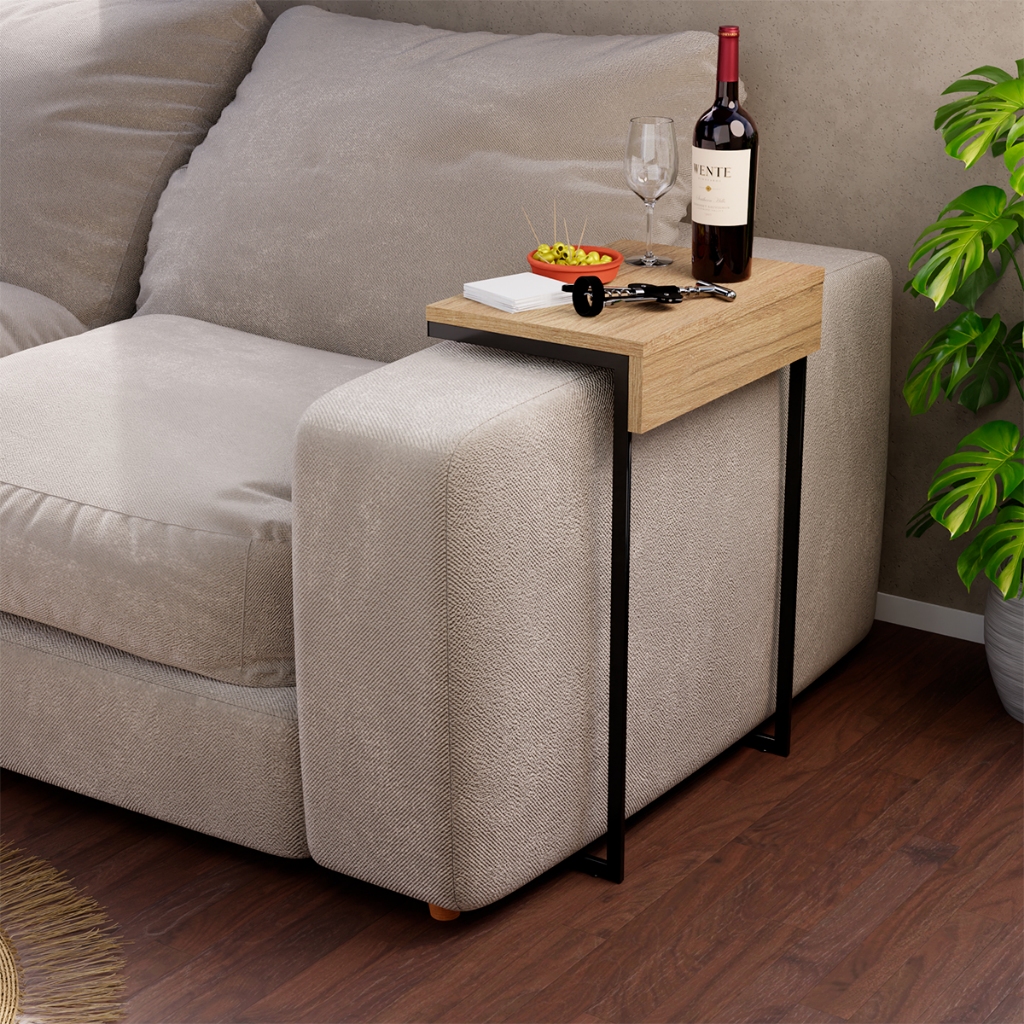 Mesinha Lateral Mesa Lateral e Canto de Sofá Para Sala Decoração ...