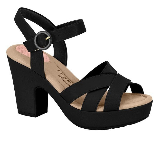 Sandalia Ortopedica Modare Ultraconforto Feminina Salto Alto tiras