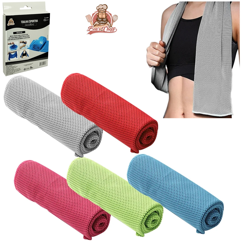 Toalha Esportiva Academia Corrida Treino Fitness de Microfibra ...