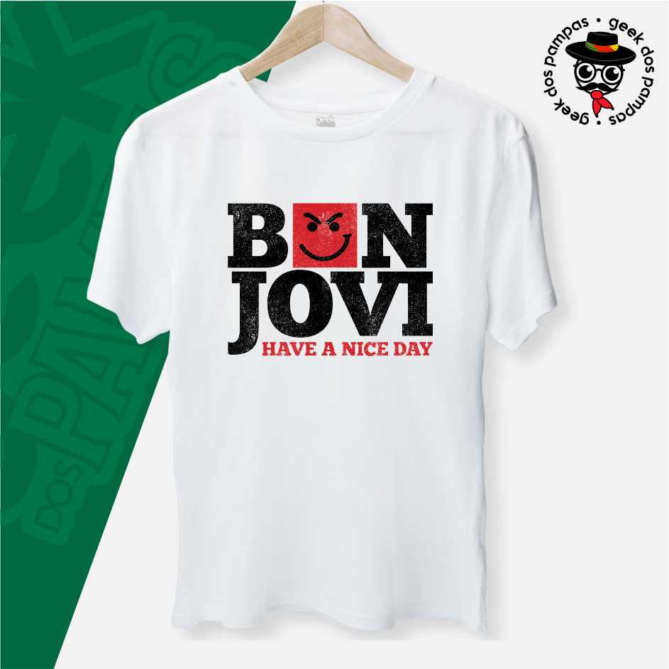 Camiseta Have a Nice Day Bon Jovi Banda de Rock | Shopee Brasil