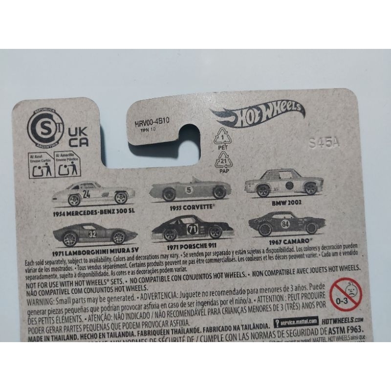 Mercedes Benz 300 SL 1954 Série Vintage Racing Club 1/64 Hot Mercedes Benz 300 SL 1954 Série Vintage Racing Club 1/64 Hot