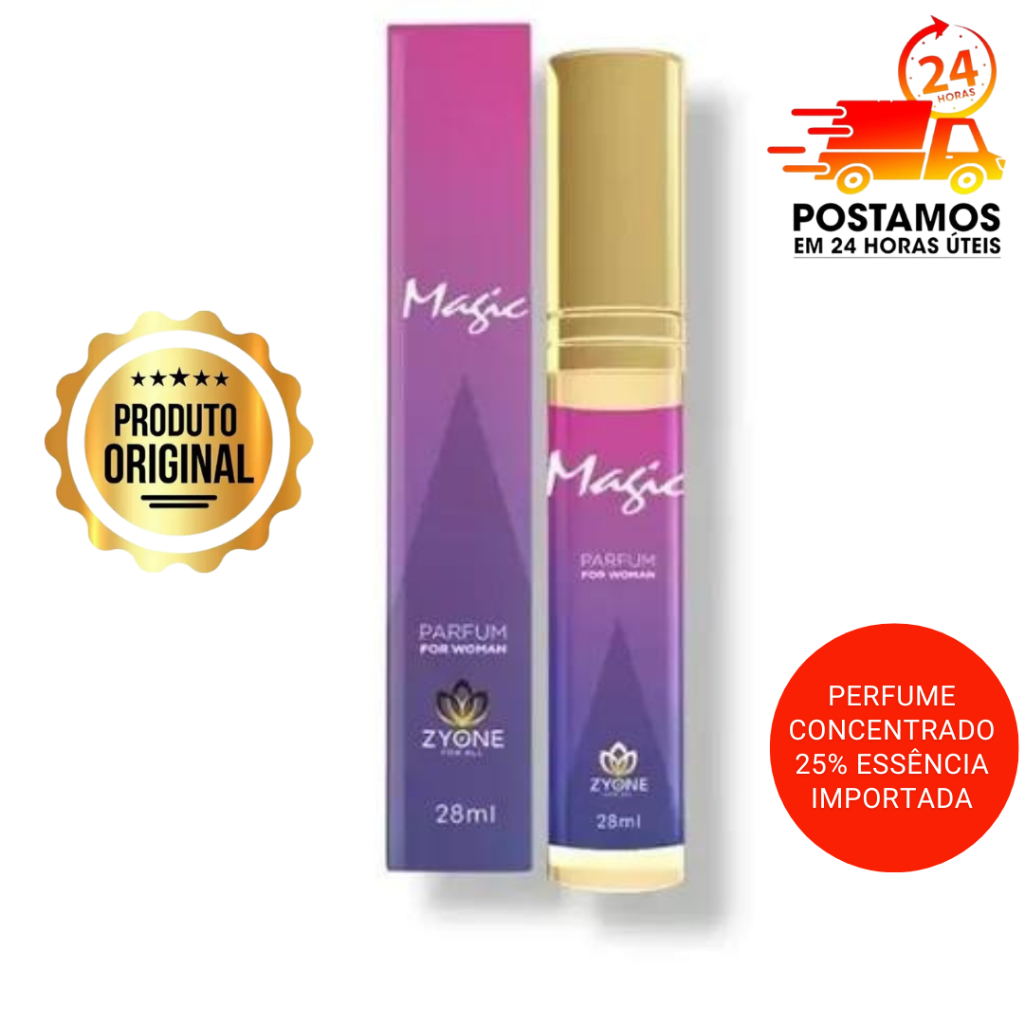 Perfume Feminino Magic Zyone Alta Fixação 25% de Essência Importada ...