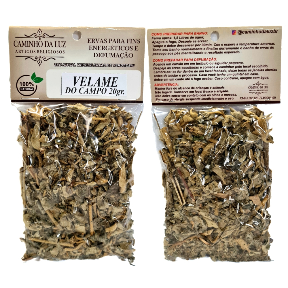 Velame do Campo - Ervas secas 100% Naturais - Banho e Defumação - 20gr ...