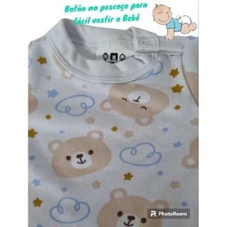 Conjunto Body pagão Canelado 100% algodão para Bebê