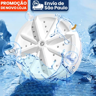 Mini Máquina de Lavar Roupas Panos Toalhas no Balde Portátil Ultrassônica Lavanderia USB Lava Louças Branco com USB