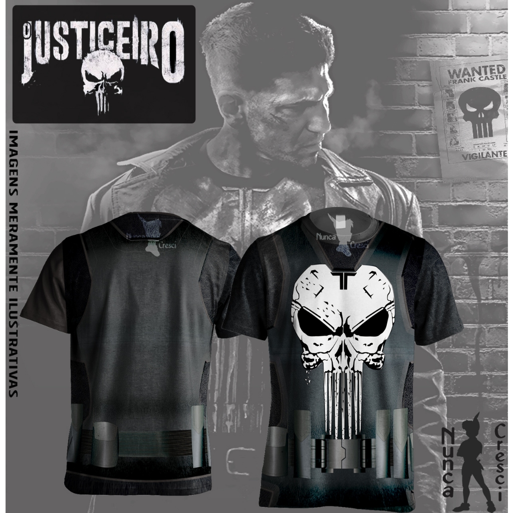 Camisa Classic O Justiceiro manga curtaThe Punisher Marvel | Shopee Brasil