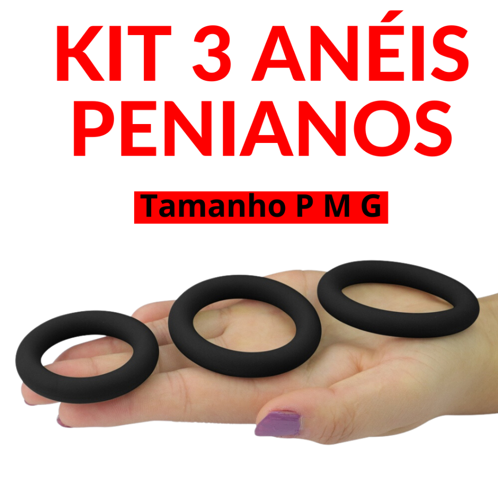 Anel Peniano Kit com 3 Penis Ereto Retarda a Ejaculação Power Plus Soft  Silicone Snug Ring - Lovetoy | Shopee Brasil