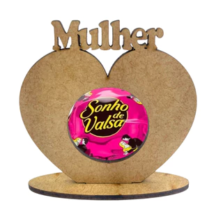 Kit 50 Coração Porta Bombom Dia Da Mulher Lembrancinha Mdf - Presente fofo ideal para presentear (Não acompanha bombom) em Oferta na Shopee