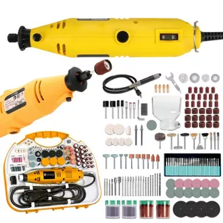 Micro Retífica 650W Nakasaki Profissional - Kit Super Completo contendo 210 Peças e Maleta Inclusa