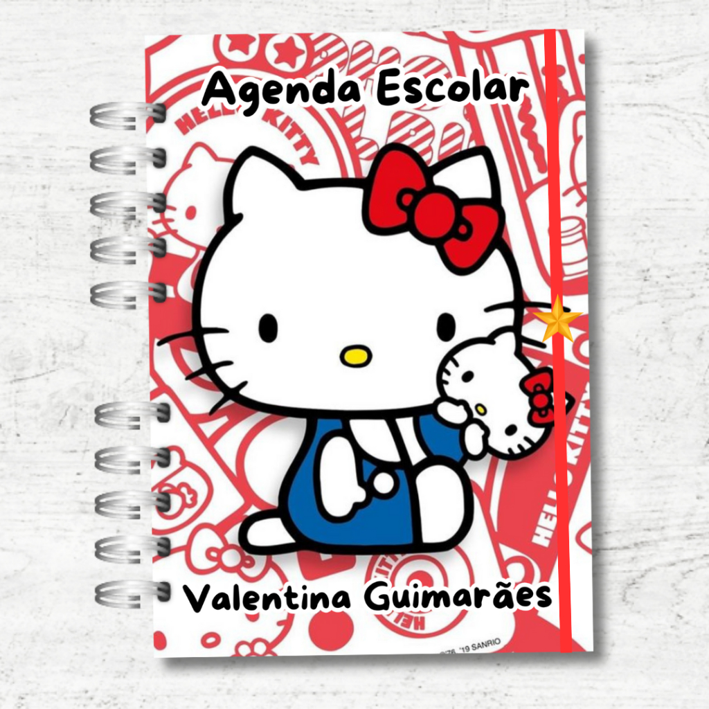 Agenda Escolar Permanente Hello Kitty 2026 | Shopee Brasil