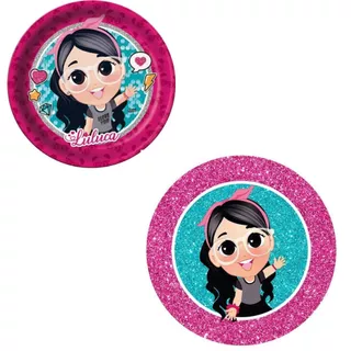 60 Adesivos Personalizados Tag Luluca 5x5cm Festa Decoração