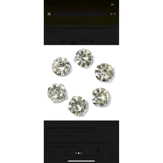 200 Strass De Costura 6mm E 8mm Cristal Prata