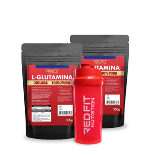 Kit L-Glutamina 600g - 100% Pura Importada - Red Fit Nutrition