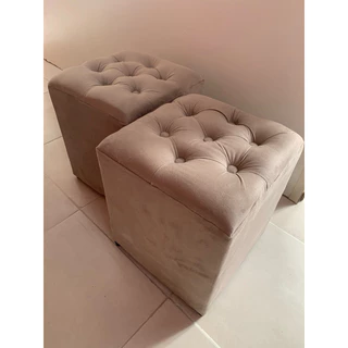 Puff puffe Elegance Quadrado Bege