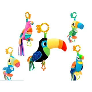 Chocalho Móbile Pelúcia Tucano Zuzu Atividades Com Prendedor Buba
