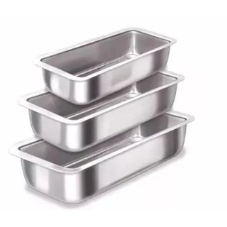 Forma de pao assadeira de bolo ingles 3 peças kit pão