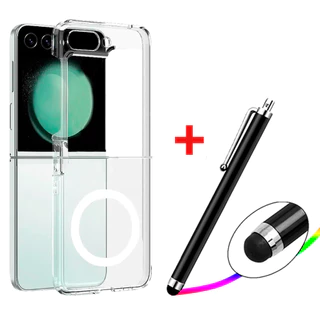 Capinha TPU Acrílico Magnética Capa Para Galaxy Z Flip 5 + Caneta