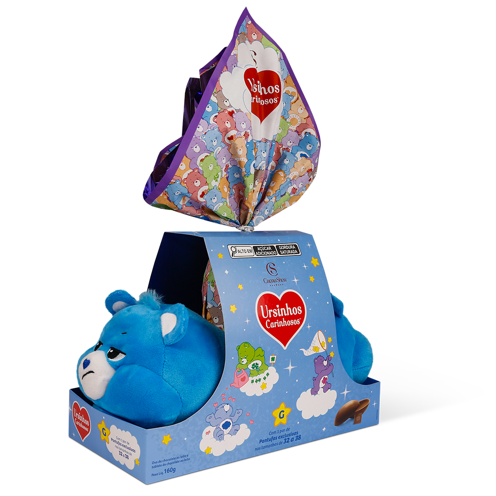 Ovo de Páscoa Ursinhos Carinhosos Cacau Show 160g + Pantufa