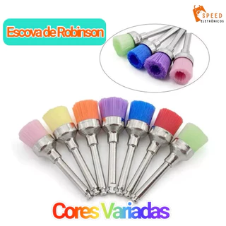 Escova Robinson Color Brush Taça Semirrígida Profilaxia e Microabrasão (30 a 50 unidades)