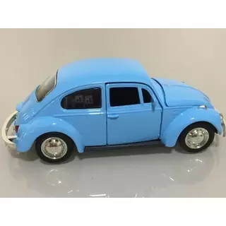 Miniatura Fusca 1967 RMZ City 1/32 Metal e Fricção Azul Bebê