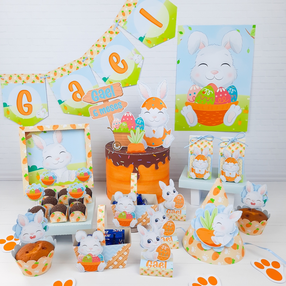 KIT SÓ UM BOLINHO PÁSCOA  75 OU 91 PEÇAS (JÁ VAI CORTADO) | Shopee Brasil