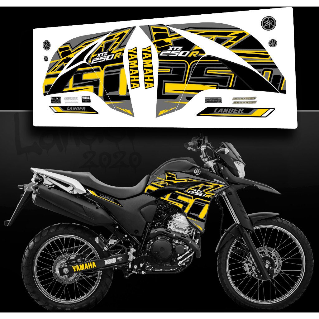 kit de adesivos para moto Lander 250cc abs ano 2020 a 2024 várias cores ...