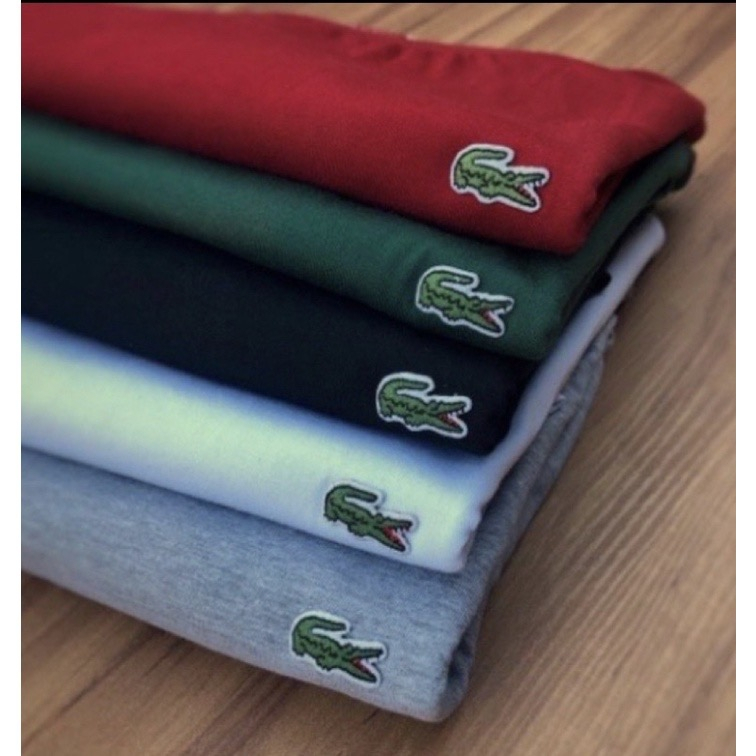 Kit 5 Camiseta Manga Curta Masculina Lisa Algodão Jacaré Bordada