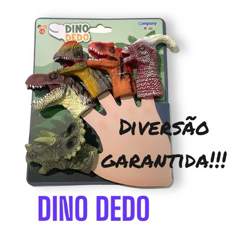 Dino dedo, Dedoches, kit com 5 dino dedo, dinossauro de dedo ...